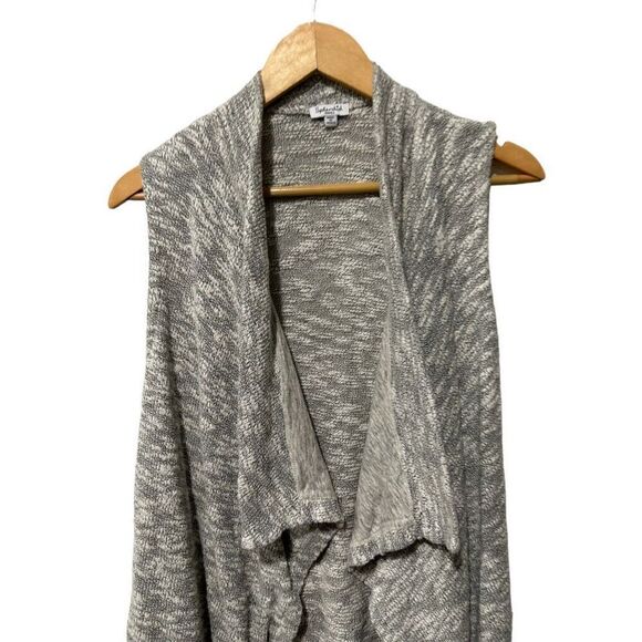 Splendid Chalet Mixed Media Sleeveless Cardigan Heather Natural Gray Size small - Picture 3 of 9
